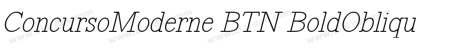 ConcursoModerne BTN BoldOblique字体转换